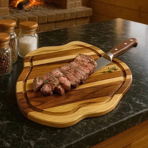 Tábua de Corte para Churrasco em Madeira